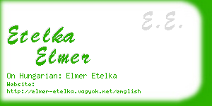 etelka elmer business card